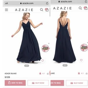 Azazie Blake Dark Navy